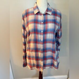 Classic Red and Blue Plaid Women's Shirt